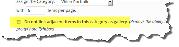 do not link adjacent items in portfolio